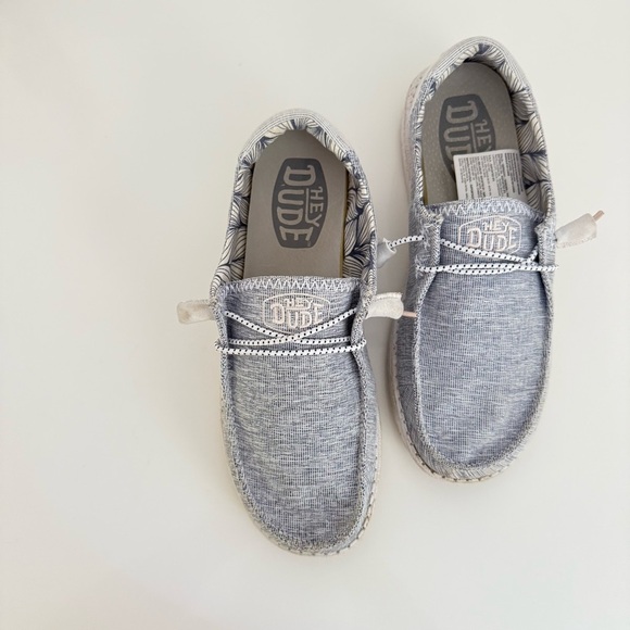 Hey Dude Womens Wendy Star Azora Shoes Blue Gray Size 9 Slip On Comfort - Picture 1 of 6